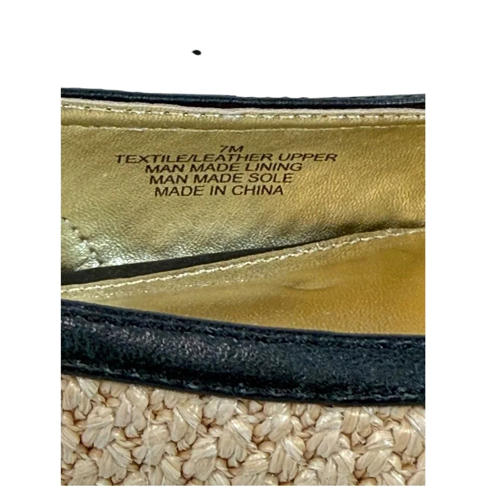 NIB Lilly Pulitzer Malia Raffia Slingback Leather Flats Sunbaked Tan Size 7